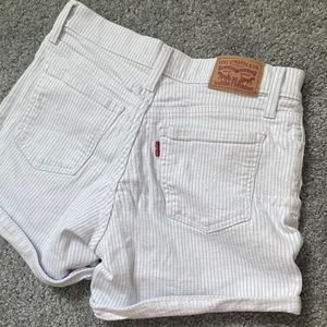 Levis Pinstripe Mid Length Shorts